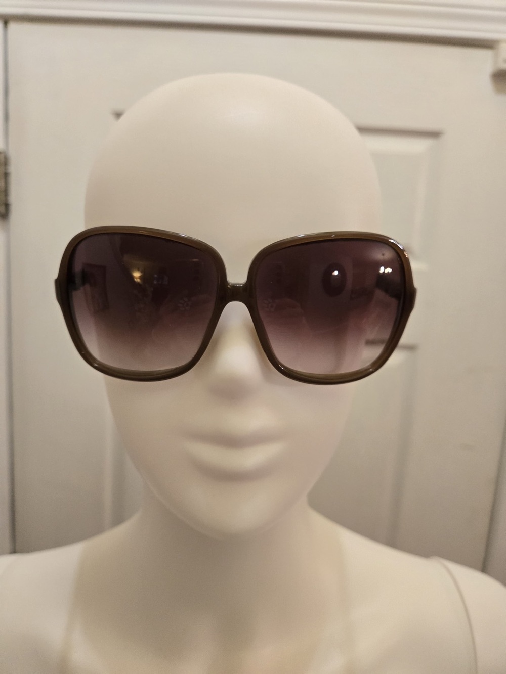 Yves Saint Laurent Brown And Grey Square Sunglasses